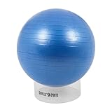 GORILLA SPORTS® Ballschale - für Gymnastikbälle 55 bis 75 cm, Ø 39,5 cm, Transparent, Kunststoff - Ballhalter, Stapelhilfe, für Fitnessball, Sitzball, Pezziball, Yoga, Pilates Ball, Zuhause, Büro