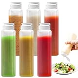 VGECEE 6 Stück Squeeze Flasche 300ML Quetschflasche Saucenflasche,BPA Frei, Squeeze Flasche für Saucen Dosierflasche Spritzflasche 10,5oz Auslaufsicher Flaschen für Ketchup, Heiße Soßen, Grill