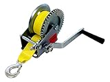 p4U Bootswinde Gurtwinde ca. 600 kg (1200lbs) Gurt 6m Handwinde Trailer Seilwinde Winde für Werkstatt, Garage, Anhänger, Boot