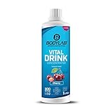 Bodylab24 Vital Drink Concentrated 1000ml | Getränkekonzentrat 1:80 | mit Vitaminen und L-Carnitin | Sportgetränk mit wenig Kalorien | Kirsche