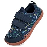 IceUnicorn Barfußschuhe Kinder Breite Barfussschuhe Jungen Mädchen Minimalistische Aquaschuhe Traillaufschuhe Atmungsaktiv Strandschuhe(Dunkelblau, 29EU Weit)