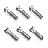 Rändelbolzen Stehbolzen Bolzen, 6 Stück M12x1,5 Radbolzen, Radsicherungsbolzen, 48mm Lang Stahl-Radbolzen Reifenbolzen Autozubehör