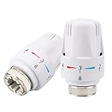 Thermostat-Kopf, 2 Stück Thermostat Heizung Heizungsthermostat Heizung Thermostatkopf Thermostatventil Heizkörper Thermostat-Zubehör Kompatibel mit Gewinde M30x1,5, Heizungsthermostat für Büro Zuhause