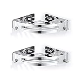Farcetor Duschregal Duschablage Ohne Bohren Eckregal Duschkorb für Badezimmer Badezimmer Regal Badregal 2 Stück