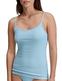 CALIDA Damen Essential Cotton Spaghetti Top, Cascade Blue, 48-50