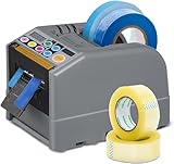ENERHUB Zcut-9 Automatischer Klebebandabroller, Verbesserter Automatischer Bandabroller mit Silikongetriebe, für starke Klebebänder, Bandbreite 6-60mm Länge 5-999mm, für Büro (Silikonrad 2025)