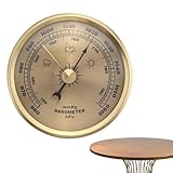 Thermometer, Hygrometer, Barometer, 3-in-1-Barometer mit integriertem Hygrometer und Thermometer, 70 mm Luftdruckmesser für Hygrometer, integrierte Wettervorhersage-Station, montierbar
