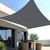 SUNNY GUARD Sonnensegel Wasserdicht 3x4m Rechteckig Sonnenschutz Wetterschutz Segel Baldachin UV Schutz für Balkon Terrasse Garten, Grau Anthrazit