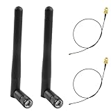 WLAN Antenne PC, WiFi Antenne 2,4GHz 5GHz 5,8GHz 8dBi RP-SMA-Stecker und U.FL IPX IPEX Verlängerungskabel 2-Pack für M.2 NGFF Wireless Netzwerkkarten WiFi Adapter Laptop
