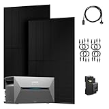 Powerness® Balkonkraftwerk mit Speicher 1600Wh, Solix Solarbank 2 E1600 Pro mit JaSolar 1000W(+300W) Full Black Bifaziale Solarmodule und Smarten Zähler