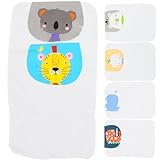 Mikinona 6 Stück Pack Saugfähige Handtücher aus Baumwolle 4 Lagige Mull Atmungsaktiv Weich Vielseitig Als Schweiß und Spucktuch für Babys