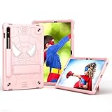 CHSTLS Hülle für Samsung Galaxy Tab S8 2022 / Tab S7 2020 11.0 Zoll, Ganzkörper Stoßfest Hart-PC und kinderfreundliches Silikon Langlebige Schutzhülle Eingebauter Kickstand Schultergurt - Roségold