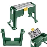 KADAX Gartenhocker, 56.5 x 28 x 37 cm, Kniebank für Gartenarbeiten, 2in1 Kniebank und Tritthocker aus robustem Polypropylen, Stabiler Arbeitshocker für Garten (Grün)