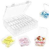 30 Stück Kleine Aufbewahrungsboxen (5,5 x 5,5 x 2cm), Aufbewahrungsbox mit Deckel Klein, Mini Aufbewahrungsbox aus Klarem Kunststoff, Kleine Box für Kleinteile, Ohrringe, Ringe, Perlen, Schrauben