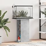 Rantry Aquariumständer Aquarium Unterschrank Aquarien Schrank, Aquarium Tisch mit Stabiler Oberplatte, Aquariumschrank für Sicheren Stand Betongrau 60,5x36x72,5 cm Holzwerkstoff