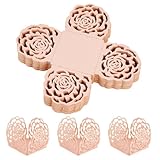 OLYCRAFT 50 Stück Trüffelverpackungen, rosa Mini-Schokoladenbecher, Desserttablett, Backförmchen für Muffins, Cupcakes, Erdnüsse, Snacks, Geburtstag, Hochzeit, Party, Gastgeschenke, Dekorationen