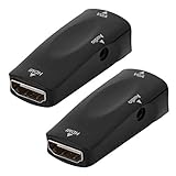 XUXHOU VGA -Video -Adapterkabel für Weibliche Video Adapter, Gibt eine Auflösung, Einen Niedrigen Energieverbrauch, 2 Weibliche Konverter Teile für VGA mit Audioausgangskabeln zu, Geeignet für