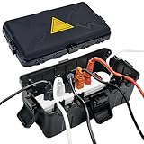 Außenbereich Elektrobox,IP54 Wasserdichte Outdoor Outlet Covers, Wetterfeste Verlängerungskabel Abdeckungen Schützen Steckdose, Steckdose, Timer,Plug,Holiday Light(27 x 14 x 11,5 cm)-Schwarz