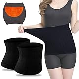 GYHWOFUL Damen Nierenwärmer 2er Set – Rückenwärmer & Bauchwärmer, Elastischer Taillenwärmer für Taille 60–107 cm, Wärmegürtel für Winter, Rücken- und Bauchstütze, Hüftwärmer, Thermische Nierenstulpen