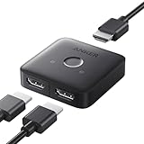 Anker HDMI Switch, 4K@60Hz HDMI Schalter, Adapter mit 2-in-1 Ausgang, Stilvolles Design, Unterstützt HDR, 3D, Dolby, Kompatibel mit Laptops, PC, Xbox Serie, PS5/PS4, Projektor, Beamer