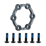 Aluminiumlegierung Naben-Bremsscheiben-Abstandshalter für 6-Loch-Bremsbeläge 44 mm, kompatibel mit Elektro-Scootern und Fahrrad-Scheibenbremsen, 60 x 60 x 6 mm (5 mm)