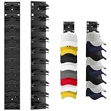 QGGTQG 2 Stück Selbstklebende Cap Halter, Huthalter mit Starkem Klebstoff, Kappenhalter Ohne Bohren, Basecap Halterung, Baseball Cap Aufbewahrung, für Bis zu 20 Hüte, für Kleiderschrank/Tür/Wand