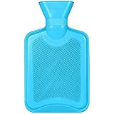 ACWOO Wärmflasche Ohne Bezug, Mini Wärmflasche 1L, Thermoplast Wärmeflasche Sichere und Haltbare Naturkautschuk Bettflasche, Hot Water Bottle für Kinder und Frauen Erwachsene Wärmflaschen Geschenke