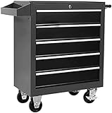 Mobiler Werkzeugschrank mit 5 Schubladen und Rollwagen – multifunktionale Aufbewahrungslösung für Autoreparatur & Werkstatt – langlebiger Nizer für Werkzeuge und Zubehör
