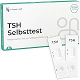 2x Schilddrüsenunterfunktion Test (TSH) einfacher Selbsttest bei Symptomen wie Müdigkeit oder Kälteempfinden für zuhause ohne Labor mit sofortigem Ergebnis Weiß