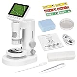 Duroecsain Mikroskop-Set für Kinder, Spielzeug für wissenschaftliche Experimente, 100 x 1000 x, Lupe für Pflanzenbeobachtung, für Jungen und Mädchen, Wissenschafts-Enthusiasten, für Studenten