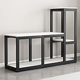 WPWSDWMX Metall-Aquariumständer, 3-stöckiges, Robustes Terrarium-Gestell für Schildkrötenzucht, Aquarienunterschrank für Zuhause und Büro(White,120cm/47in)