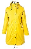 PFIFF Damen Regenmantel-NACE-wasserdicht Fleeceinnenfutter Jacke, Gelb, M