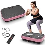 SAVEYOUR Vibrationsplatte mit BT-Musik Funktion, 1-199 Geschwindigkeitsstufen & 5 Trainingsprogramme, Schüttelplattform für Ganzkörpertraining & Muskelaufbau, Ideal für Heim-Fitnessstudio