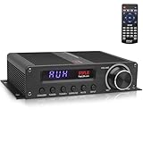 Pyle HiFi Verstärker 100W – Bluetooth Verstärker, Amplifier 5.1 Kanal Receiver mit HDMI, AUX, FM-Antenne, Subwoofer-Eingang, 12 V Adapter – 4 Eingänge