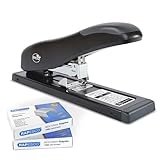 Rapesco 1307 ECO HD-100 Hochleistungsheftgerät und 2000 Heftklammern des Typs 923/10mm, 100 Blatt Heftleistung, Schwarz