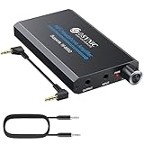 eSynic Professioneller 16-600Ω Kopfhörerverstärker – Tragbarer HiFi Verstärker mit Gain-Schalter, wiederaufladbarer Batterie und 3,5mm Jack für MP3, MP4, Smartphones und Computer