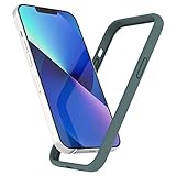 K TOMOTO Kompatibles iPhone 13/13 Pro Bumper Case 6,1 Zoll, Flüssiges Silikon Bumper Case [Stoßdämpfung] [Erhöhter Kantenschutz] [Fallschutz] [Seidige weiche Haptik] Rahmen Bumper Case, Kieferngrün