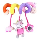 GARIOUANS Multifunktionales mit Klingel Weiches Plüschmaterial zum Wickeln an Babybett oder Sitzgriff Farbenfroh und Leicht Fördert Spielerisch Entdeckungslust