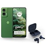 Motorola Moto g35 5G Smartphone (Robustes 6,72'-FHD+-Display Dank Gorilla Glass 3, 50-MP-Kamera, 8/128 GB, ultrastarker 5000-mAh-Akku, wasserabweisend) Leaf Green, inkl. Moto Buds und Schutzcover