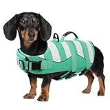 ASENKU Schwimmweste Hund Klein Hundeschwimmweste Sportstil mit Rettungsgrif Verstellbar Guter Auftrieb Rettungsweste Hund XS für Dackel Chihuahua Französische Bulldogge Labrador