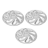 Suoumwa 3pcs Edelstahl -Austernplatten Austernplatten Schalenschale -Geformtes Auster für Jakobsmuschel, Sauce und Zitronen, Austerschalenformpfanne