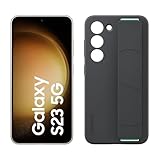 Samsung Galaxy S23 AI-Android-Smartphone, 256GB, 3.900mAh Akku, Smartphone ohne Vertrag Cream +Silicone Grip Case, Black