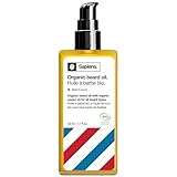 Sapiens Bartöl Herren 50 ml - BIO Bartpflege Öl Cosmos Organic Zertifiziert mit Rizinusöl - Bartöl Wachstum Spendet Feuchtigkeit Bart Conditioner - Beard Oil for men