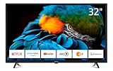 DYON Smart 32 XT - 80 cm (32 Zoll) Fernseher (HD Smart TV, HD Triple Tuner (DVB-C/-S2/-T2), Prime Video, Netflix & HbbTV)