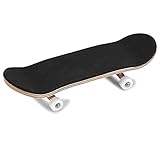 MAGT Fingerskateboards 5, 1Pc 5-lagiges Ahornholz + Legierung Griffbrett Fingerskateboards mit Box Reduzieren Sie den Druck, entspannen Sie Ihr Gehirn, Kindergeschenke(Weiß)