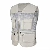 Cargowesten für Herren, Anglerwesten, Jagdweste, Outdoor-Weste, Netzweste mit mehreren Taschen, leichte Arbeitsweste für Camping, Jagd,