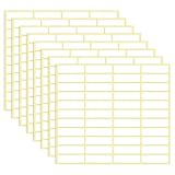 1980 Stück Blanko-Ordner-Etiketten, 1,3 x 4,4 cm, beschreibbare Namensschild-Aufkleber, weiße Namensschild-Aufkleber, kleine Adress-Etiketten für Büro, Dokumente, Dateiklassifizierung