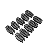 TYNXK Elektrischer Zaundraht 100/500M Rolle Elektrozaunseil Seillitze mit Stahlpolyseil for Pferdetierzäune Draht mit extrem geringem Widerstand Weidezaunseil(Black 10Pcs Insulator)