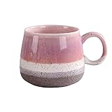 YDoLimmer Keramik Kaffeetasse Keramik Tasse Tee Tasse Espresso Tasse 350ml Mark Kaffeetasse Geburtstagsgeschenk Weihnachten Hochzeit Valentinstag Jubiläum (Rot)