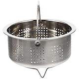 DECORNIJIA 304 Edelstahl Dampfkorb 16,5cm Dampfeinsatz für Reis Gemüse und Meeresfrüchte Kompakt mit Feiner Lochstruktur für Schnelles Gleichmäßiges Dämpfen Küchensieb für Dampfgarer